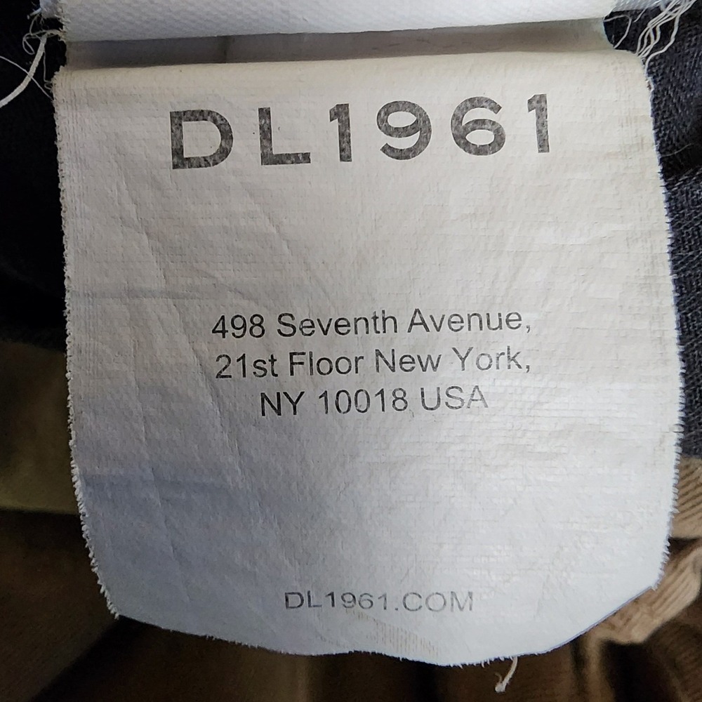 DL1961 32x32 Olive Drab Duke Tailored Chino Pants Mens Brown Cotton Stretch Work - Picture 12 of 12